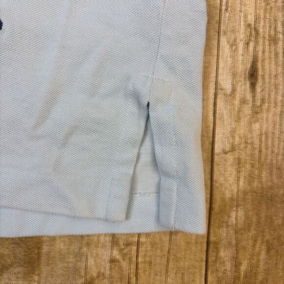 Polo Ralph Lauren Polo Shirt Blue All Over Swordfish Knit Oxford Mens Large - Picture 6 of 6